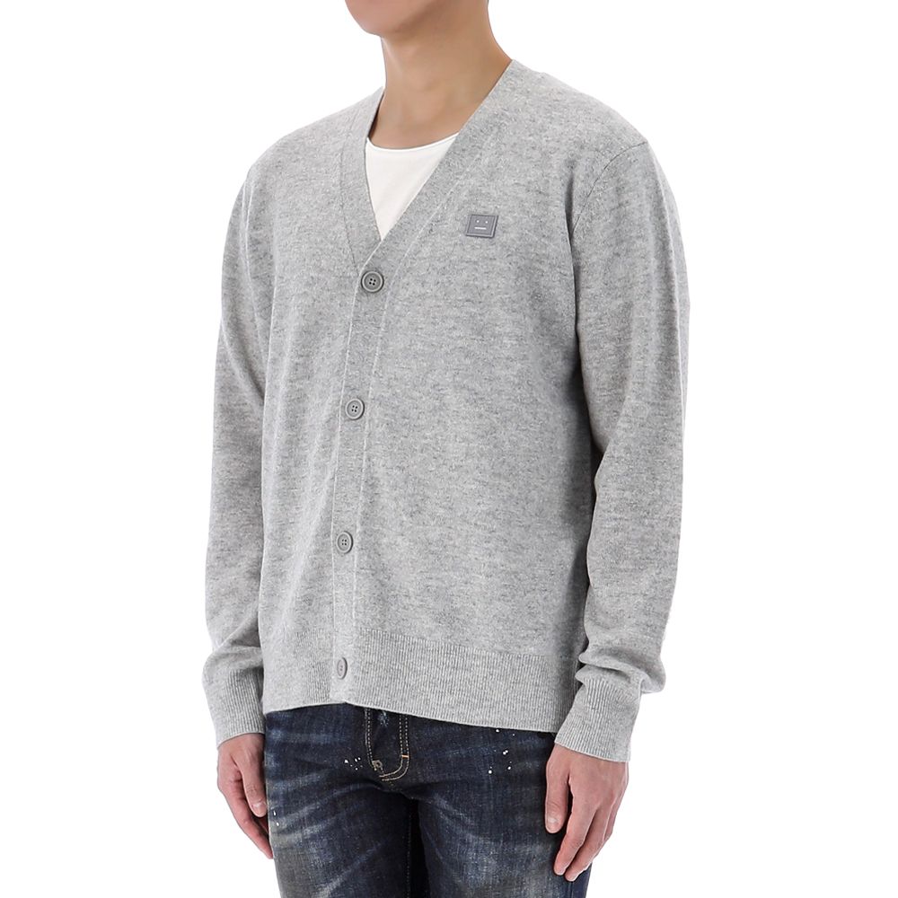 【Acne Studios】 24FW Face Logo Patch Cardigan カーディガン Acne Studios Acne Face Patch Wool Cardigan C60038 X92
