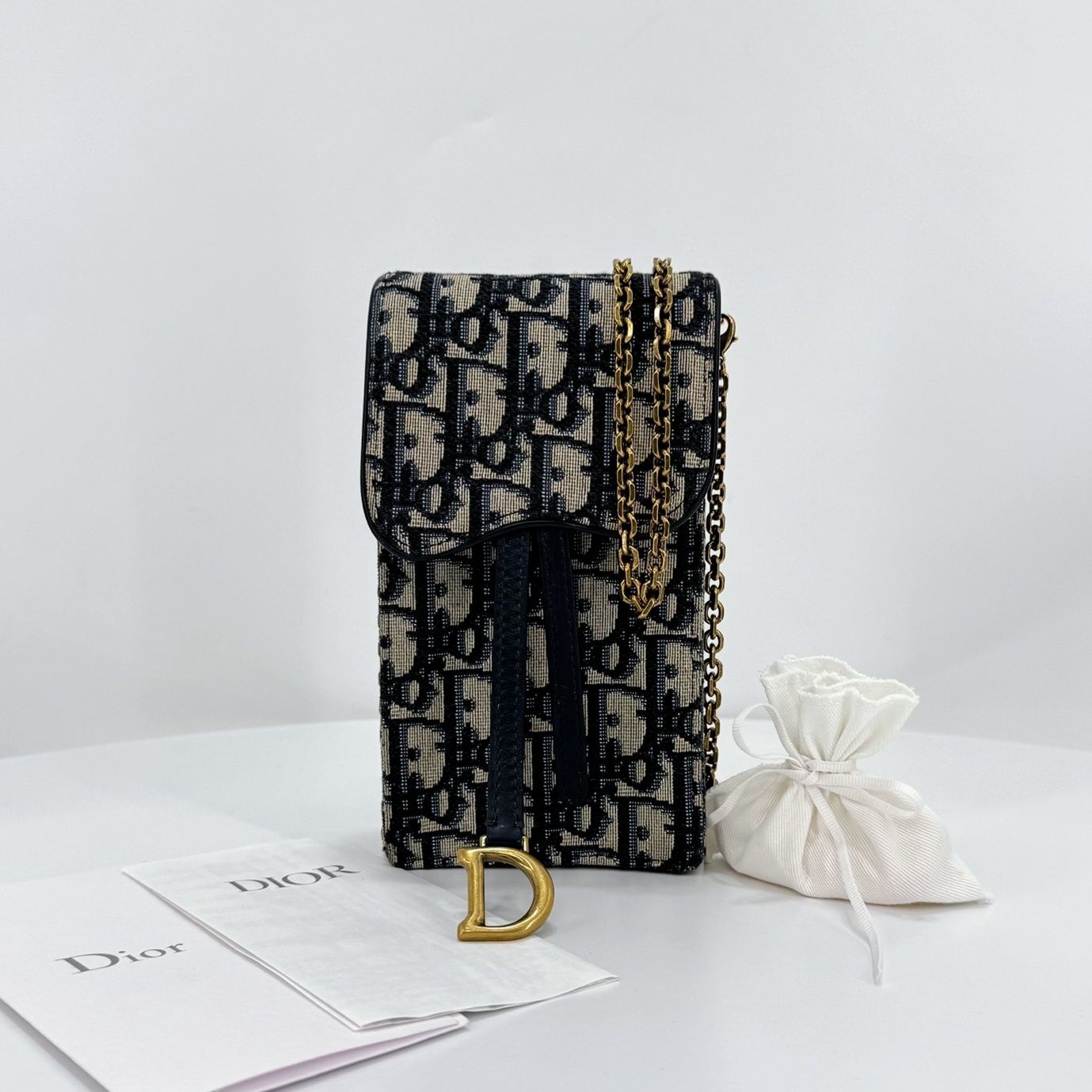 Dior Crossbody Phone Holder Bag with Chain (S5641CTZQ M928 Dior Crossbody Phone Holder Bag with Chain (S5641CTZQ M928
