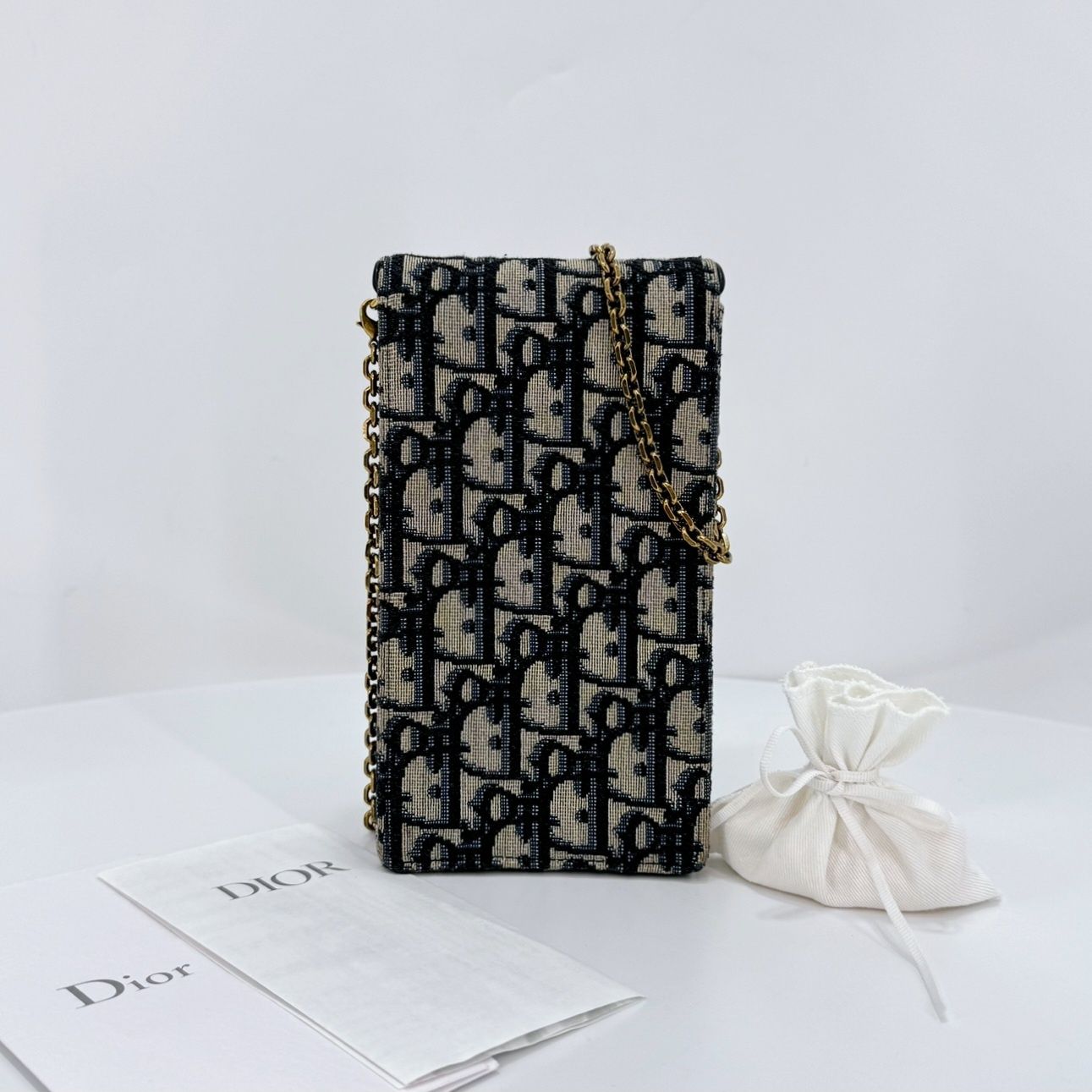 Dior Crossbody Phone Holder Bag with Chain (S5641CTZQ M928