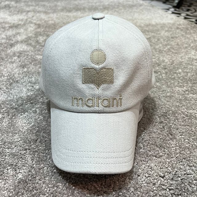 Isabel Marant TYRONY Embroidered Logo Baseball Cap Aqua  display picture 2