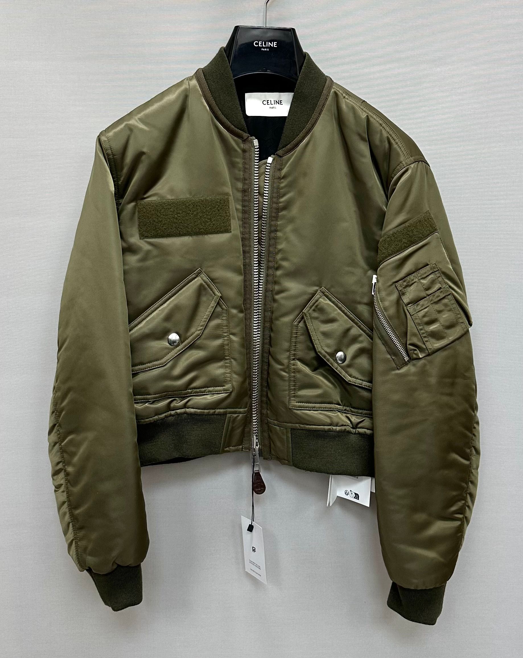 ジャケット CELINE | CELINE CROPPED BOMBER JACKET IN NYLON Celine Nylon Cropped Bomber Jacket 66 77 124331540 | eBay