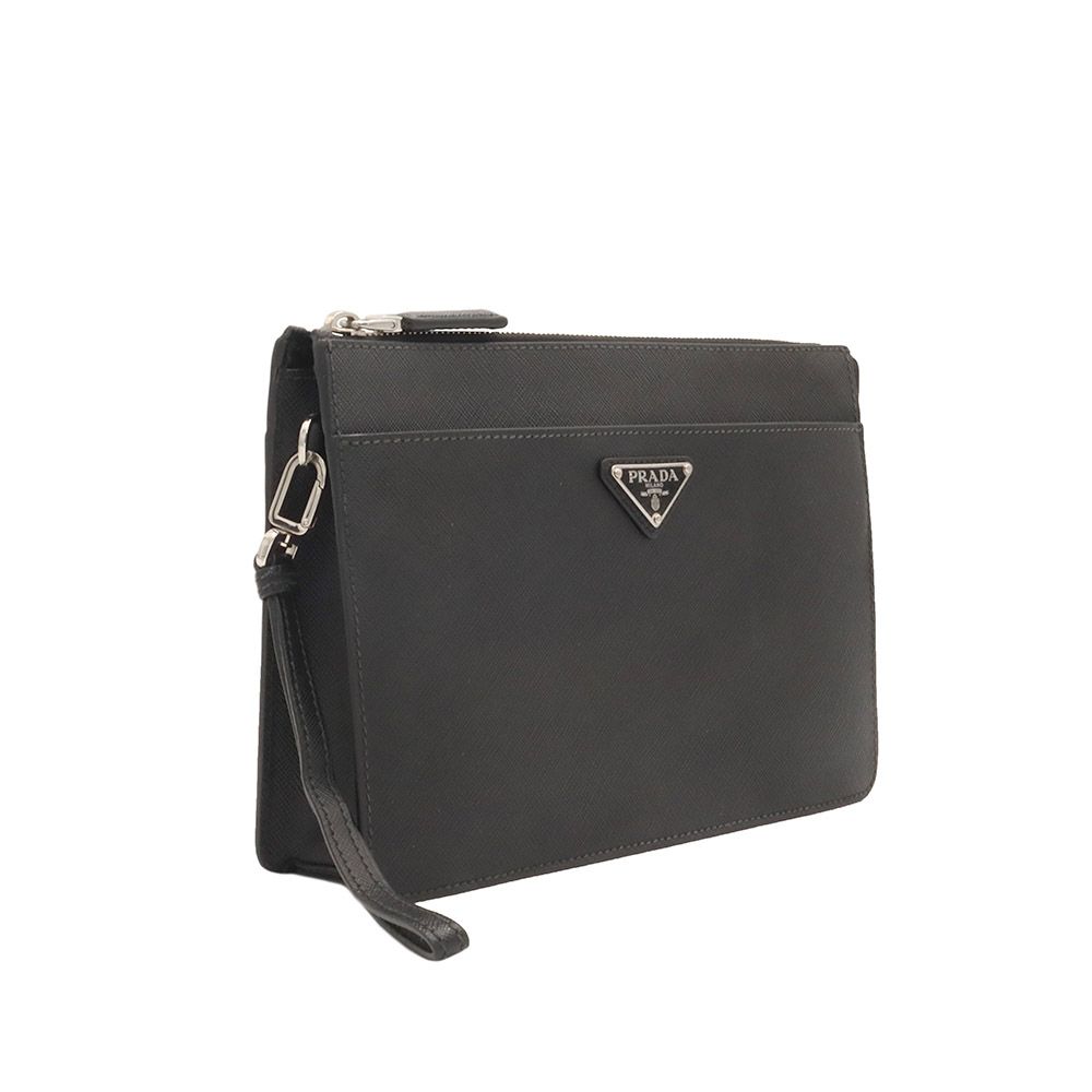 クラッチバッグ PRADA 1MV204.QHH Clutches Black Small Saffiano Leather Wallet | PRADA