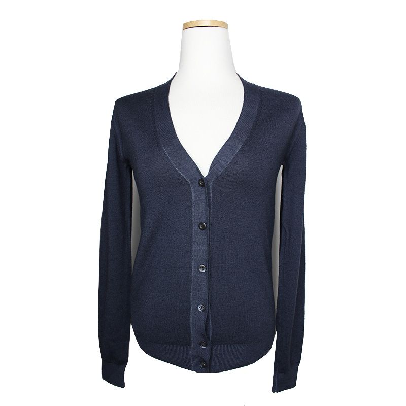 Prada Navy Blue Wool Knit Cardigan 44 124427996 | eBay