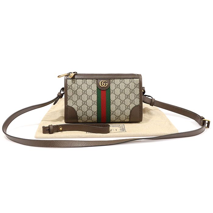 ショルダーバッグ GUCCI GG SUPREME FABRIC AND LEATHER OPHIDIA CROSSBODY BAG 499621_K05NG_8745_001_065_0000