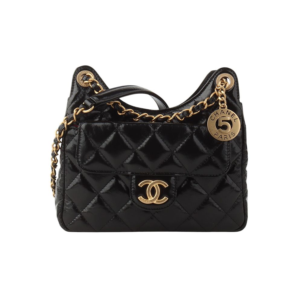 【最安値挑戦】 CHANEL Patent Pocket Chain Hobo Bag Small AS4323 34281Y | eBay 小物