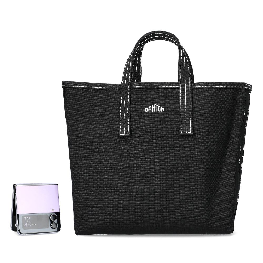 DANTON｜ (COTTON CANVAS TOTE BAG (VOSGES-MOYEN-BLACK)) DANTON COTTON CANVAS TOTE BAG [VOSGES PETIT]