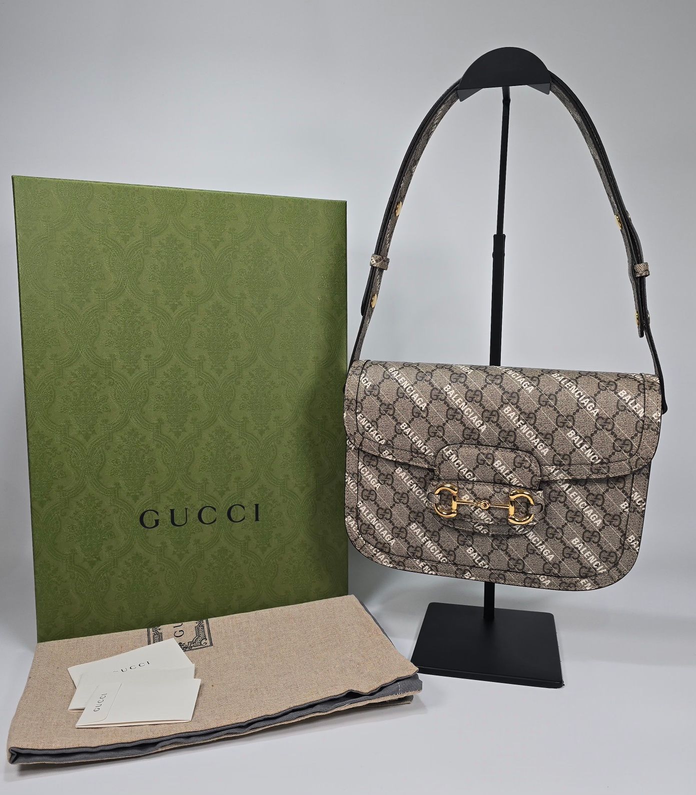 ハンドバッグ Gucci x Balenciaga The Hacker Project Horsebit 1955 Handbag Gucci Balenciaga Hacker Project 1955 Horsebit Shoulder Bag
