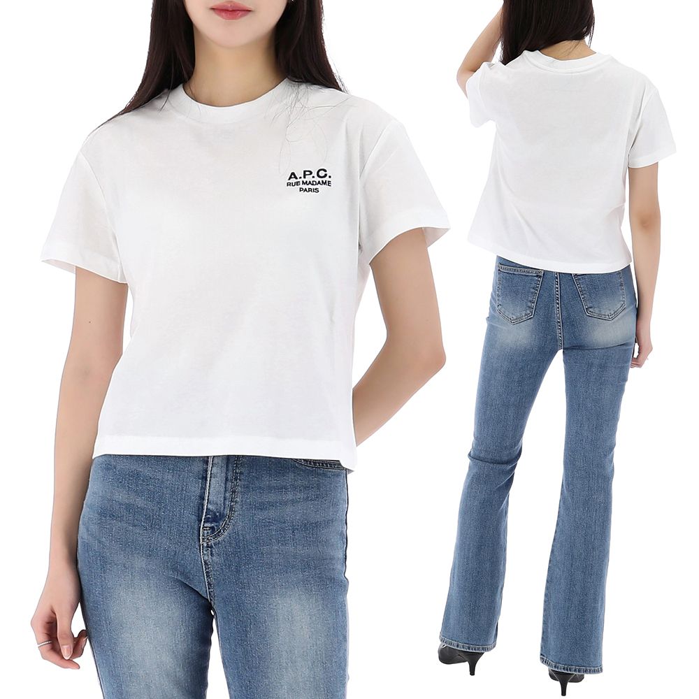 Tシャツ・カットソー A.P.C. Lou Madame Standard Fit Short Sleeve T-Shirt Dark Bei APC Le Madame Short Sleeve T-Shirt 125703954 | eBay