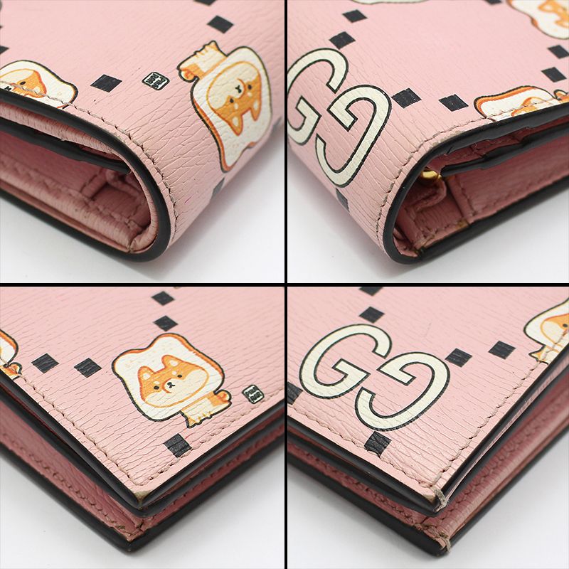 Gucci Pink Leather Animal Print Wallet 736784 | eBay