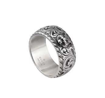 가든 펠린 헤드 메탈 반지 SILVER BLACK 433571 J8400 0811