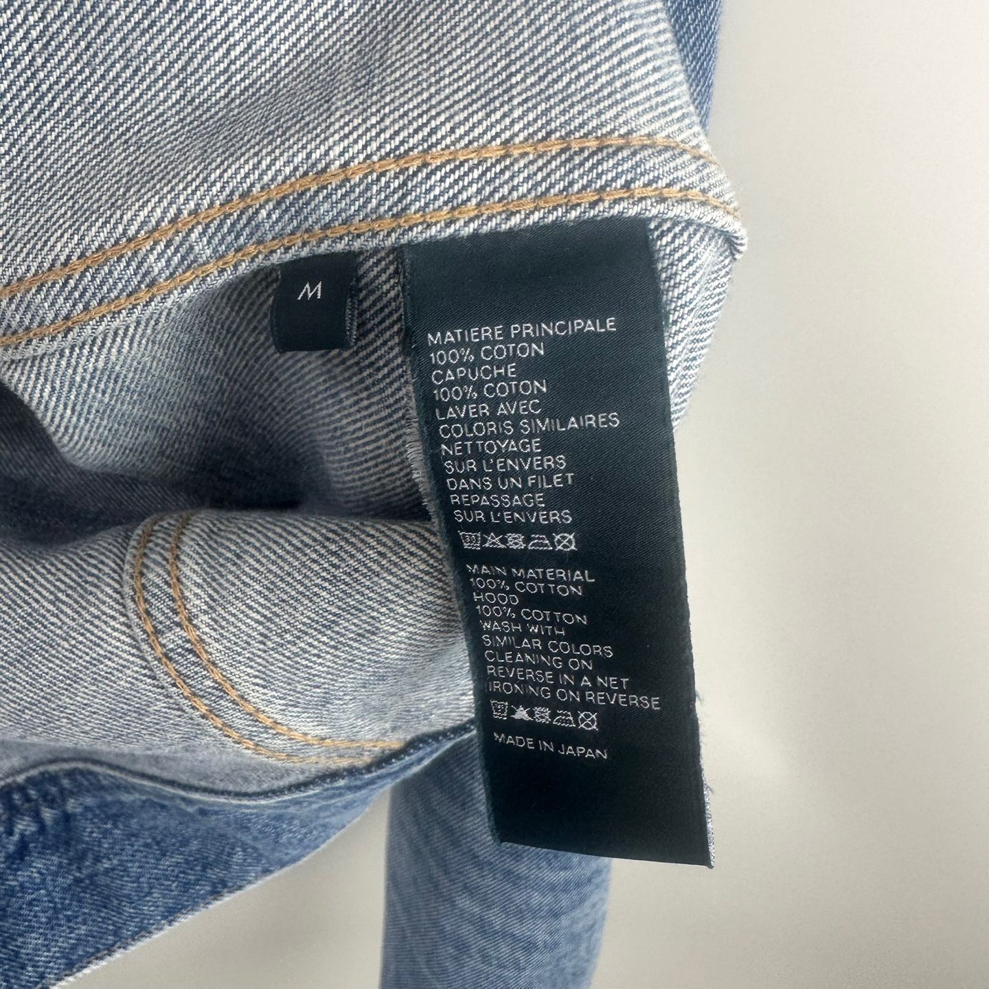 Celine Hooded Denim Logo Trucker Jacket M 126456090 | eBay