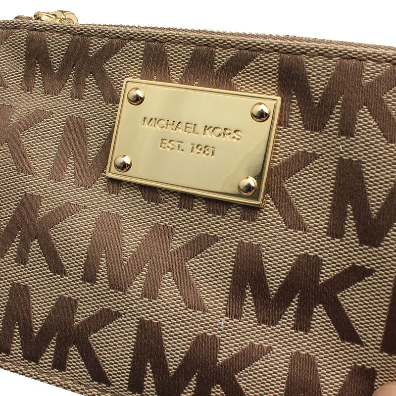 特価商品  Michael Kors 126546776 12345 Bag Pouch Mini Jacquard Mocha バッグ