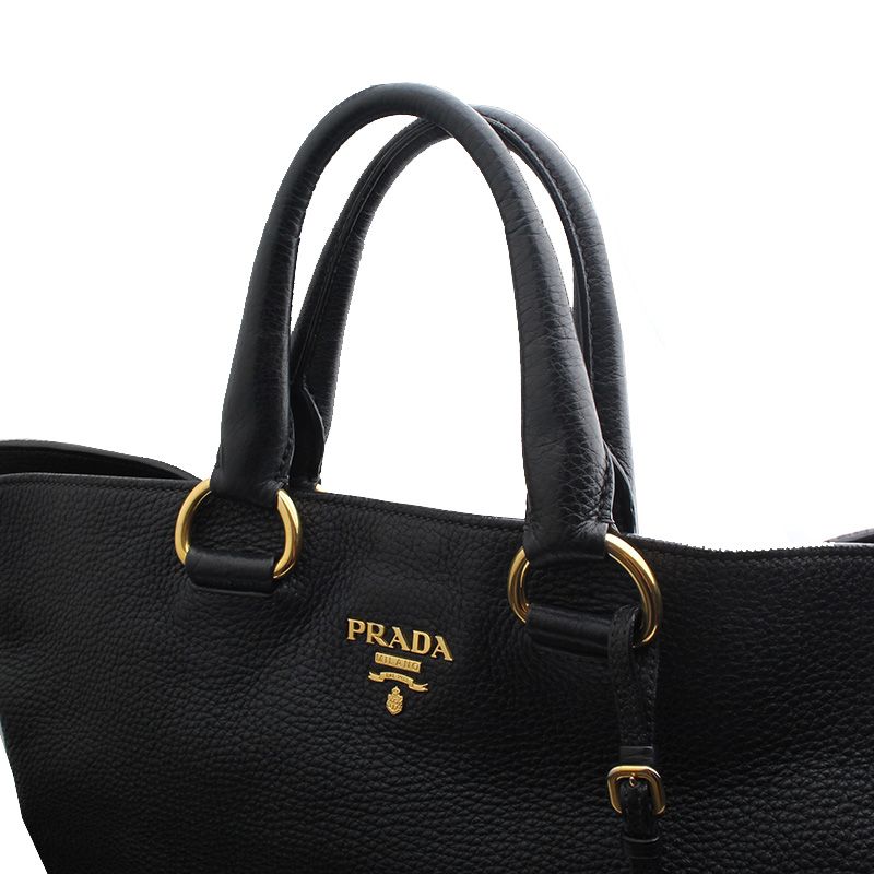 Prada Black Vitello Daino Gold 2WAY Shoulder Bag - BN1713 | eBay Prada Black Vitello Daino Gold 2WAY Shoulder Bag - BN1713 | eBay