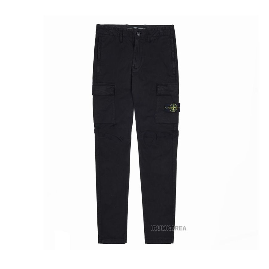 K1S153100304/S0010 V0029 BLACK TAPERED LEG COTTON CARGO TROUSERS