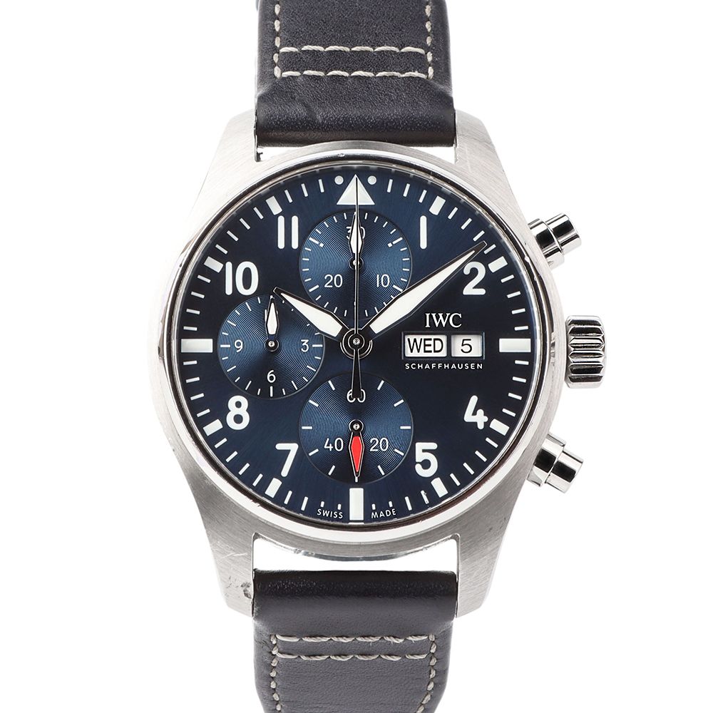 중고 IWC IW388101 데이데이트 파일럿 크로노그래프 청판 41MM 남성용시계 B7136-1