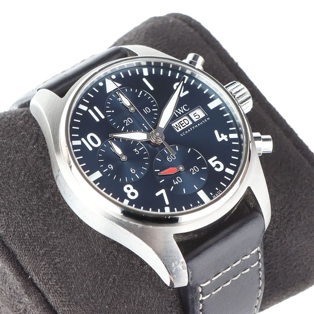 중고 IWC IW388101 데이데이트 파일럿 크로노그래프 청판 41MM 남성용시계 B7136-1