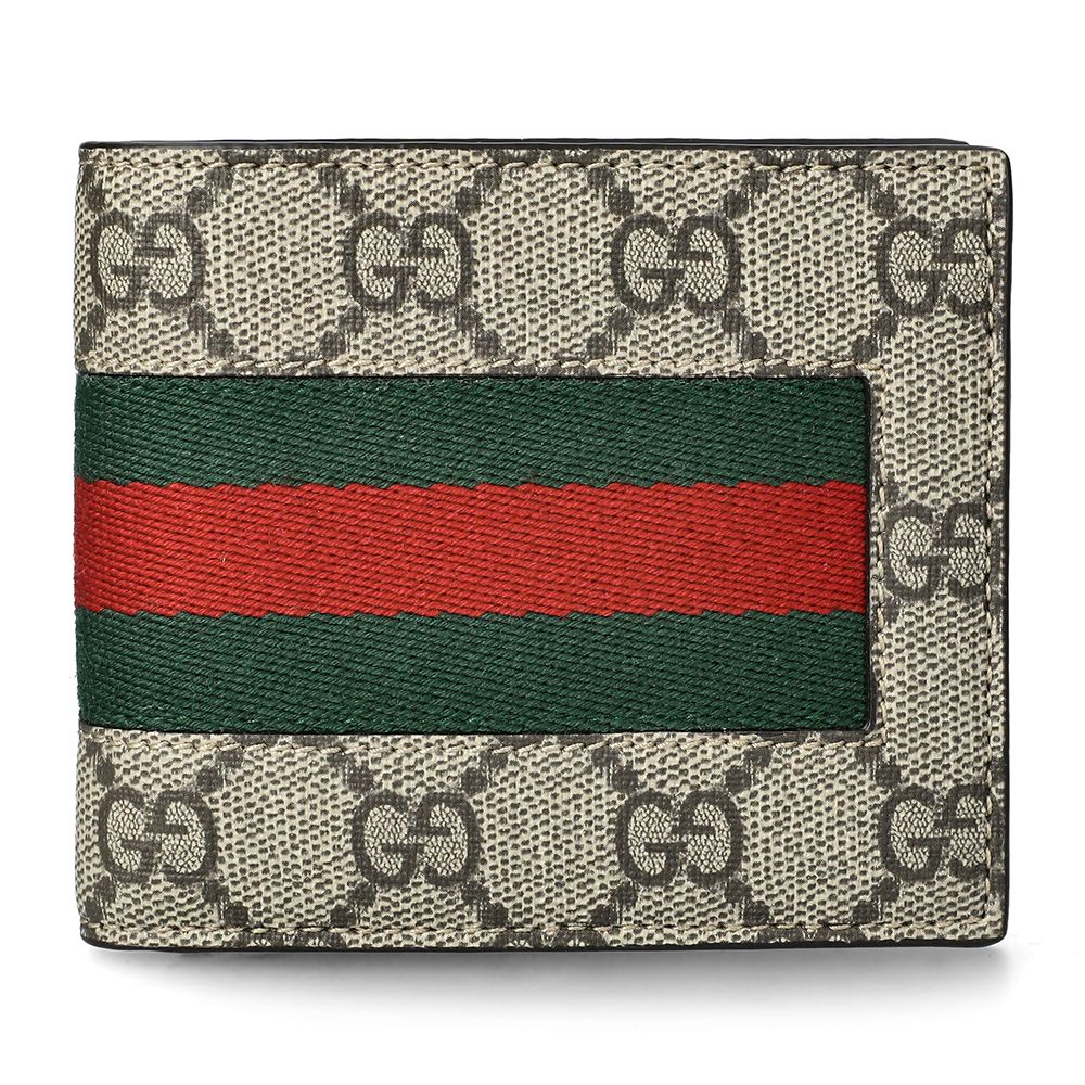 古着人気アイテム Gucci GG Supreme Web Three-Stripes Wallet 779849 KHN4N 9791 ミュージシャン