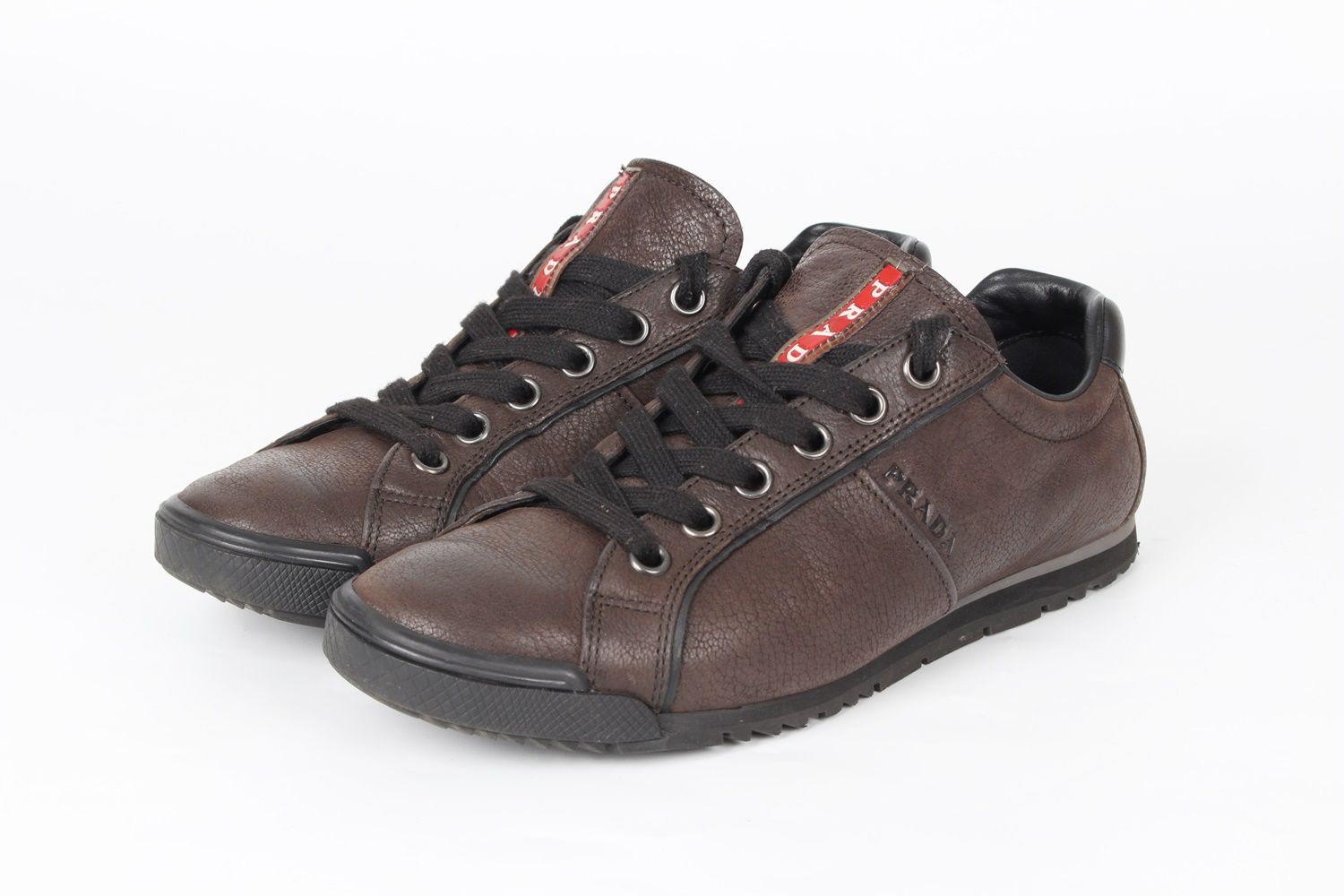 Prada Sport Leather Sneakers 6 (250) 127917652 | eBay