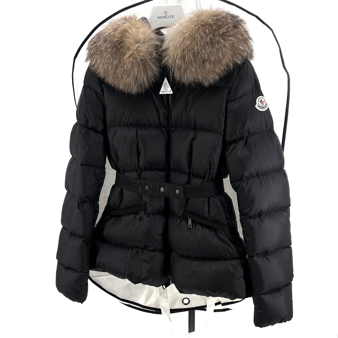 Moncler Boyed Fox Fur Women's Down Jacket Black 22FW