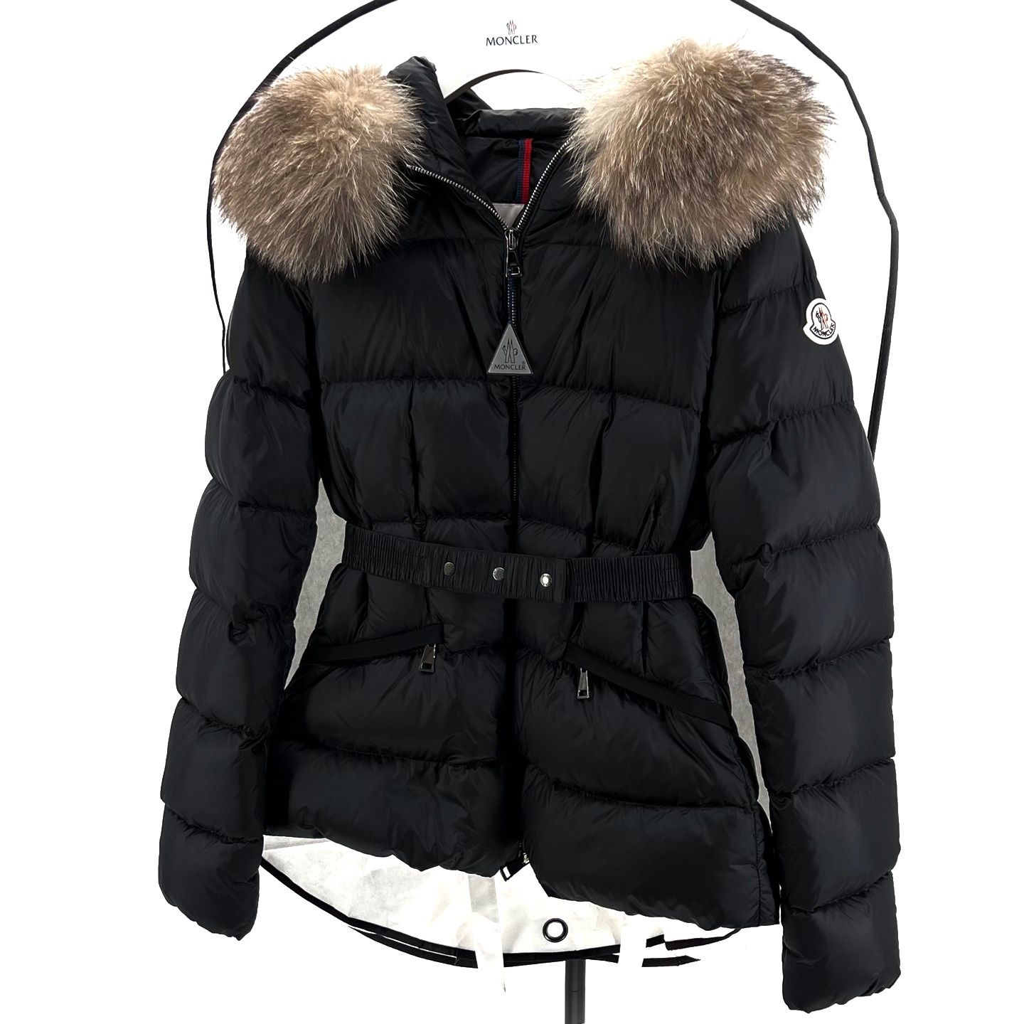 Moncler Boyed Fox Fur Women's Down Jacket Black 22FW