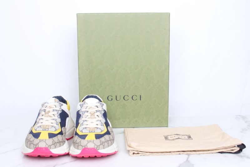 靴 rich... Gucci Laiton Chunky Sole Sneakers 8 (270) 128914040 | eBay