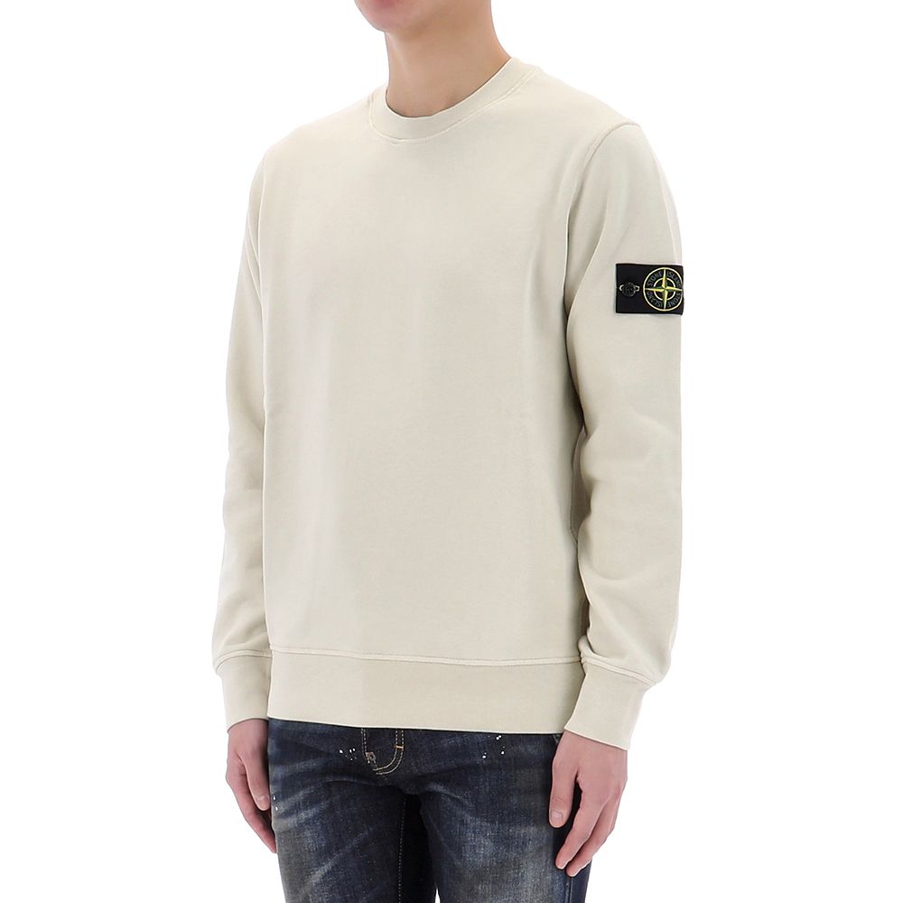 Stone  25SS sweatshirt ☆関税負担なし☆ Stone Island Cotton Sweatshirt with Patch 25SS K1S156100044