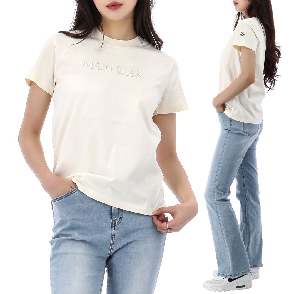 Moncler Embroidered Logo T-Shirt 130329883 | eBay