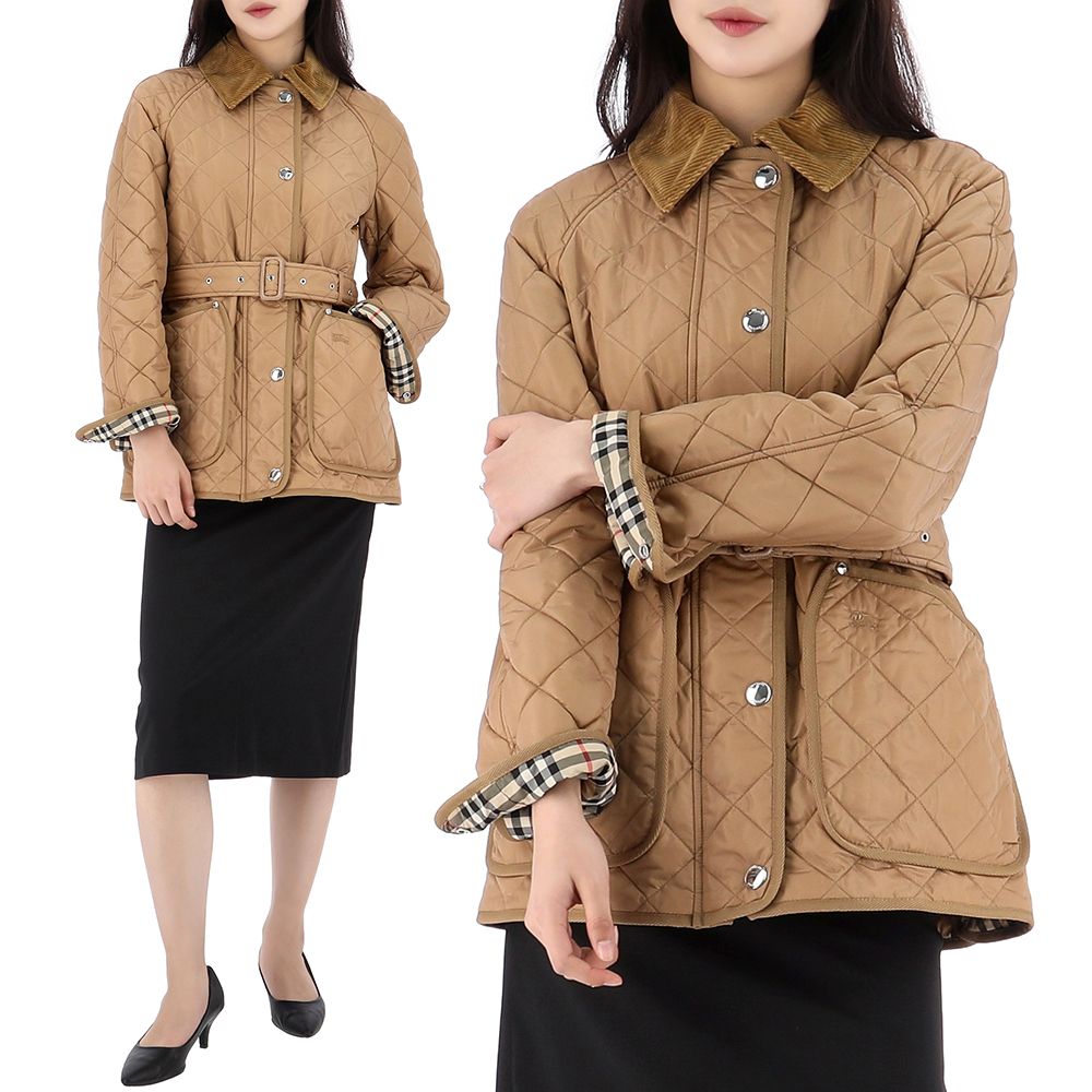 Burberry Diamond Quilted Nylon Belted Jacket 8071842 A7026