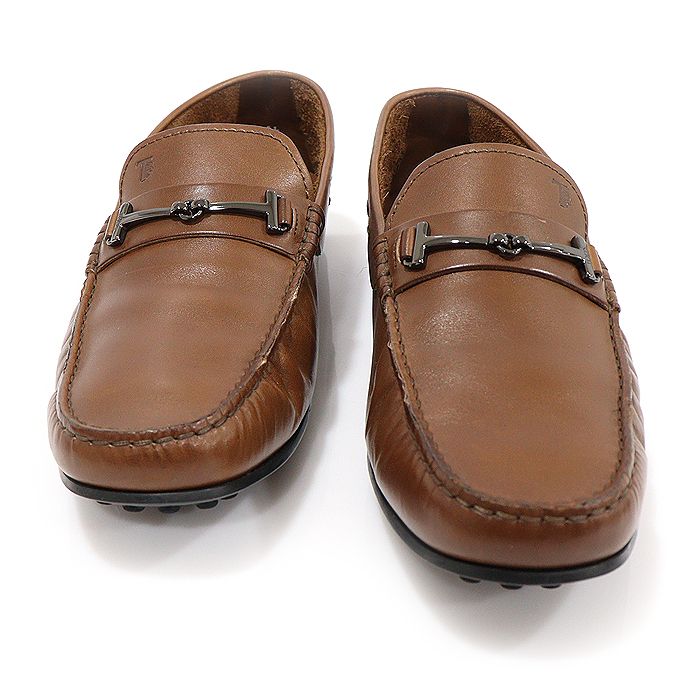 Tods Brown Leather Doppia T FINE CITY Gommino Driving Men display picture 1
