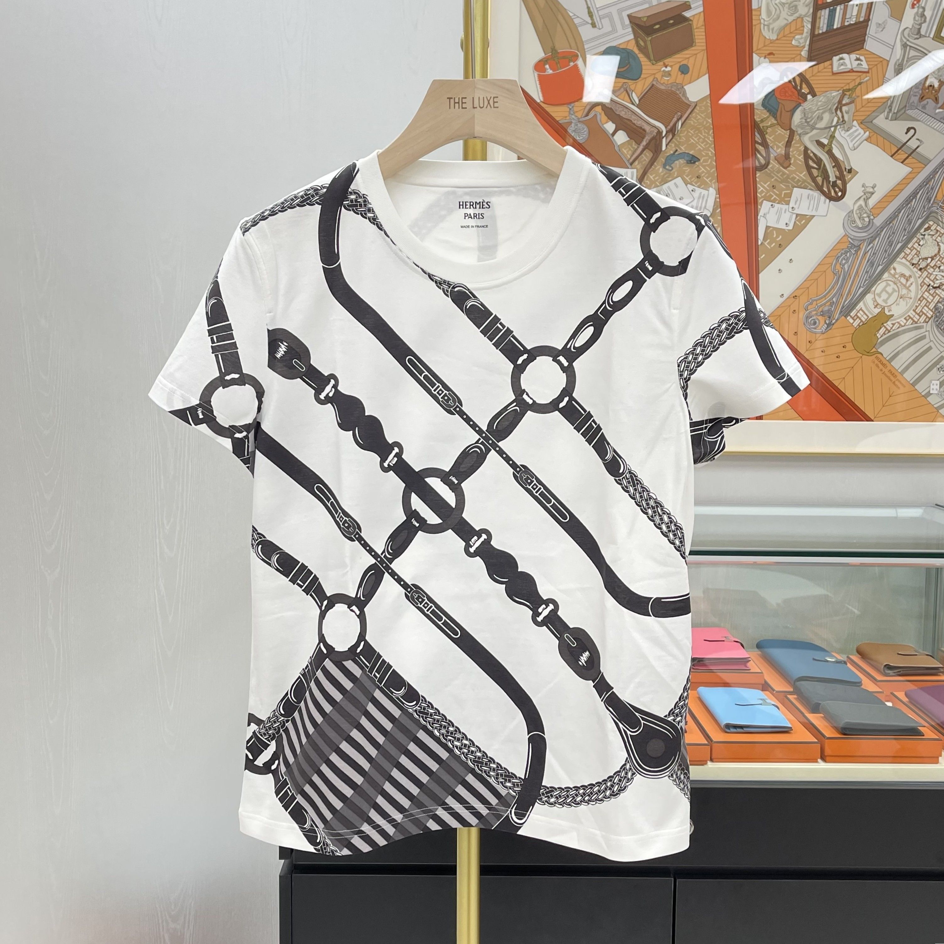 Hermes Coaching Remix Straight T-Shirt White 131584108 | eBay