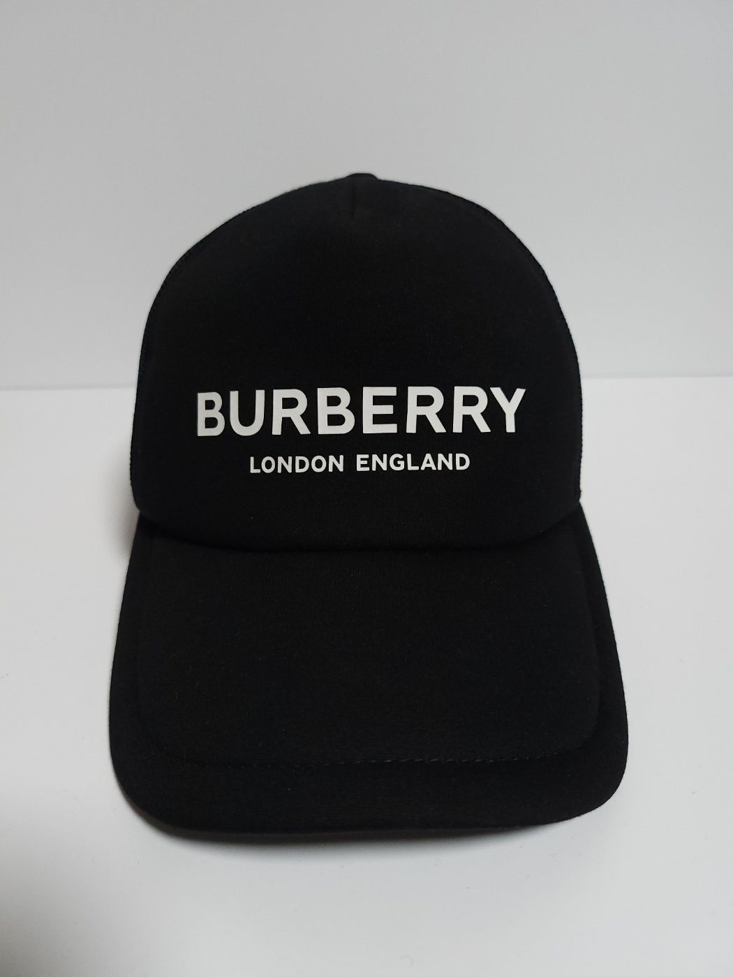 Burberry Black London England Logo Mesh Baseball Cap 8019216