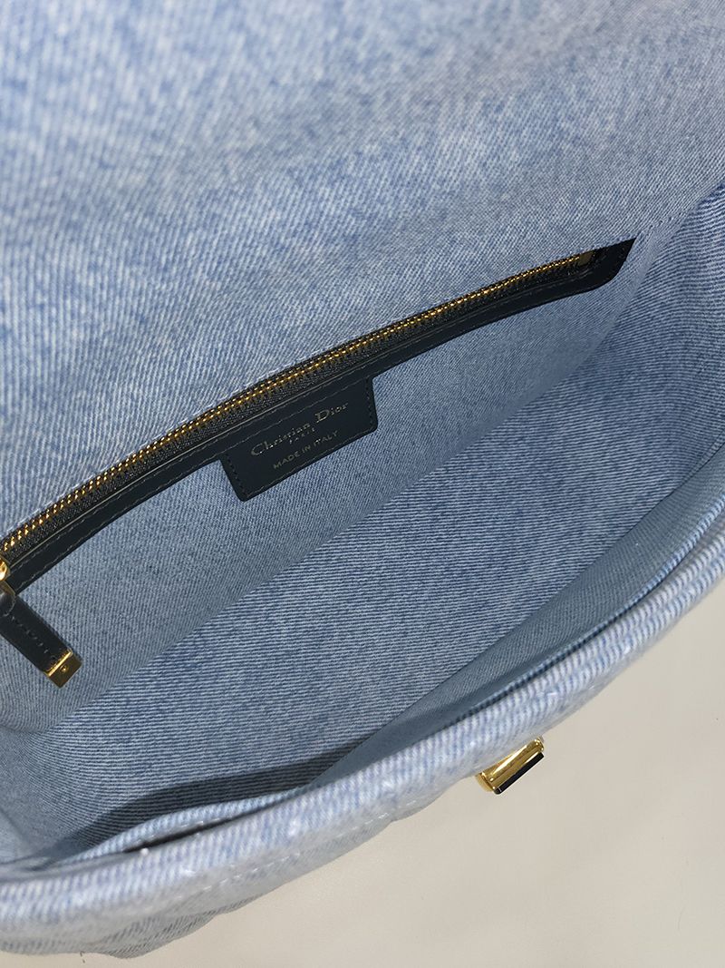 Dior Caro Medium Blue Denim Shoulder Bag M9242WTJF M928