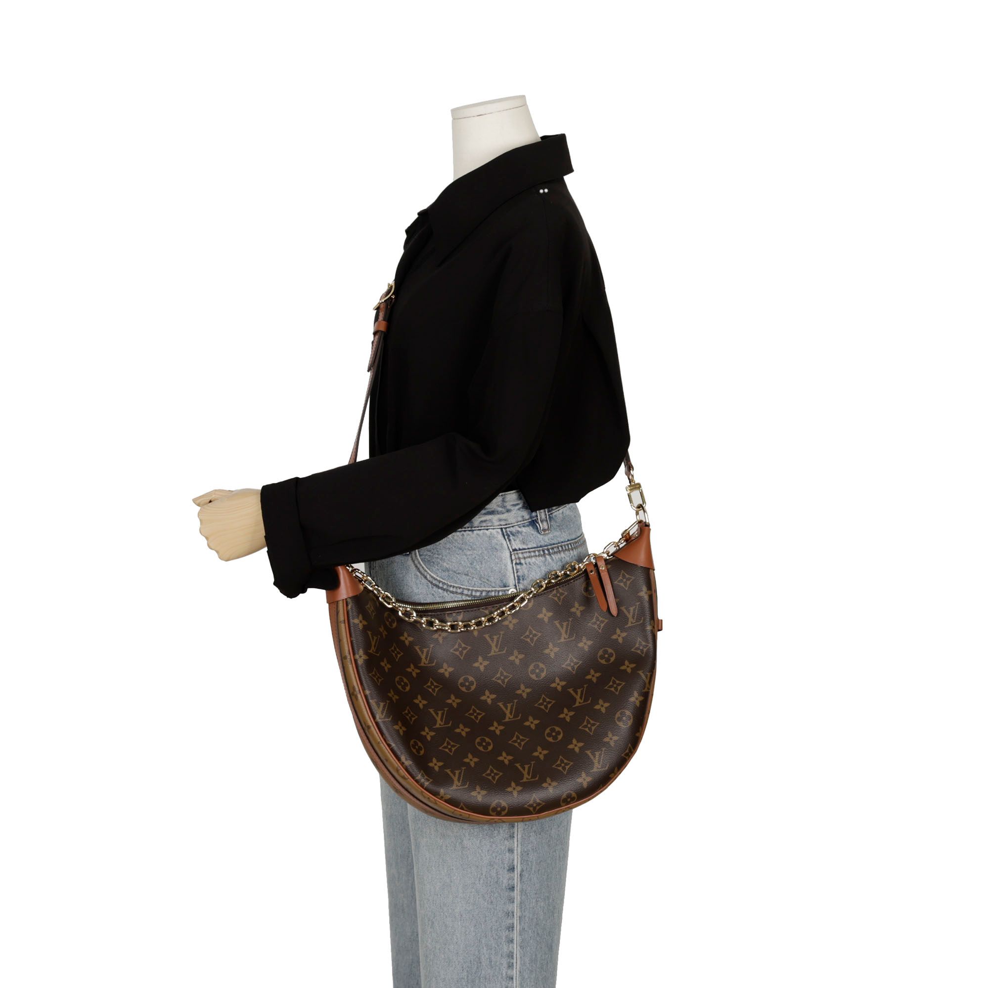 루이비통(Louis Vuitton) | 루프 호보 모노그램 캔버스 숄더 크로스백 | 트렌비