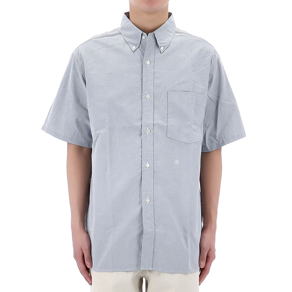 25SS 나나미카 버튼 다운 윈드 반팔 셔츠 SUGS404E GRAYISH NAVY