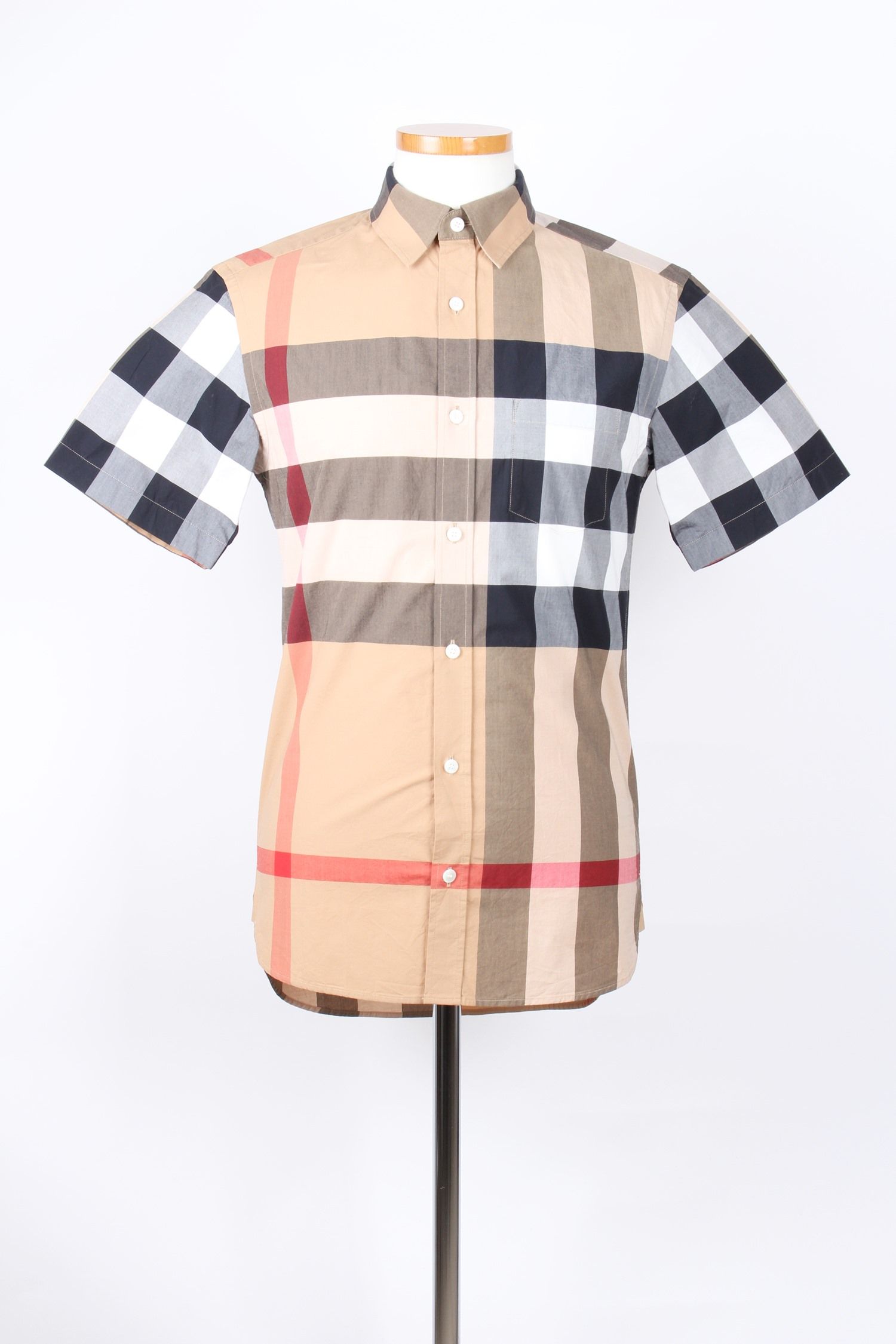 Burberry Checked Shirt Beige XS 90 134385980 | eBay