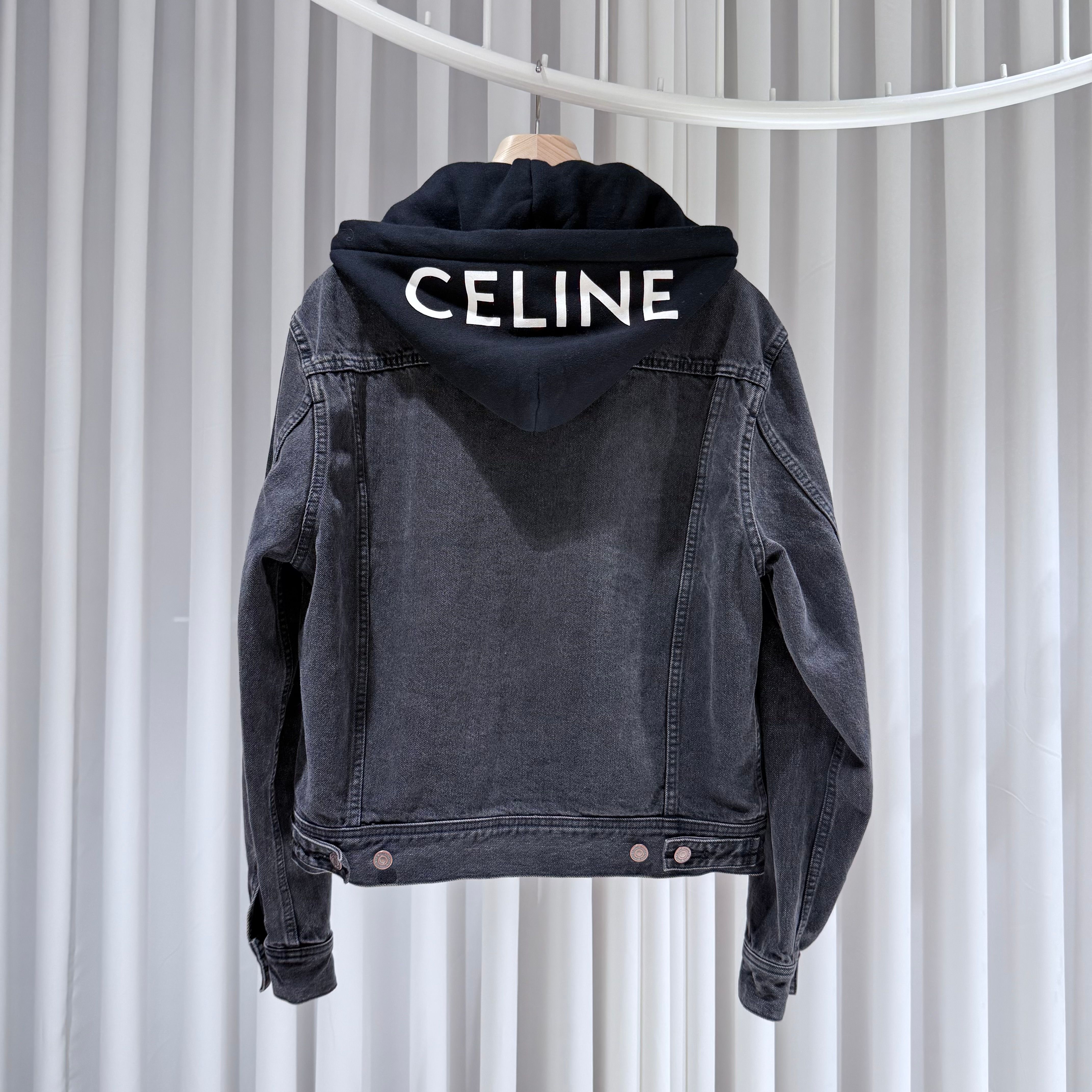 Celine Back Logo Denim Jacket A02456 134663099 | eBay