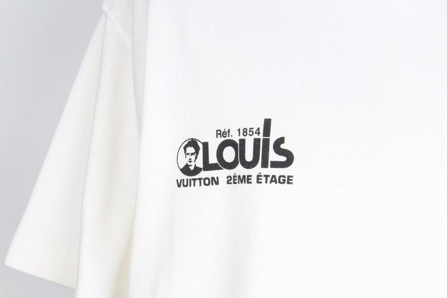 冬ギフト セ Sleeve Short Logo Back Vuitton Louis T-Shirt 12345 XL ミュージシャン