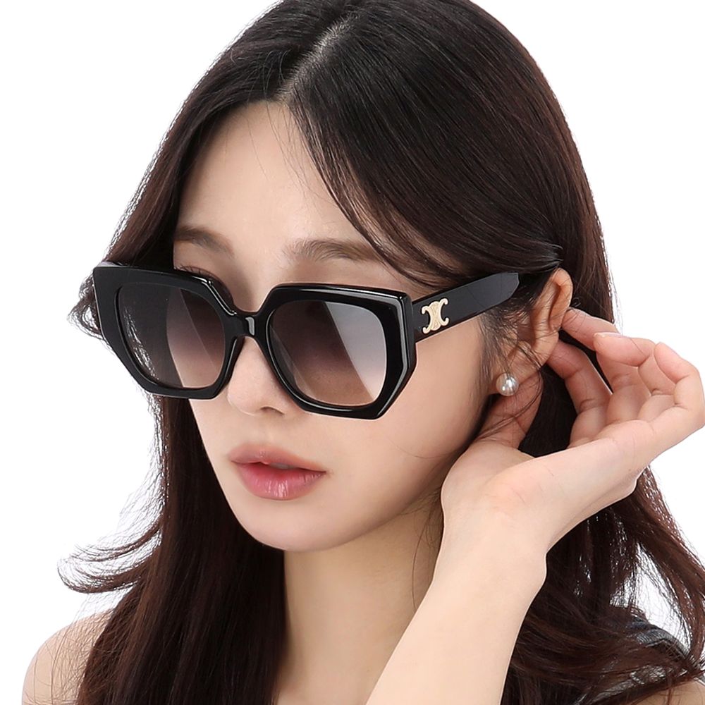 サングラス Celine Sunglasses CL40239F 01F Triomphe Oversized Acetate Celine Triomphe CL40239F 01F Sunglasses - US