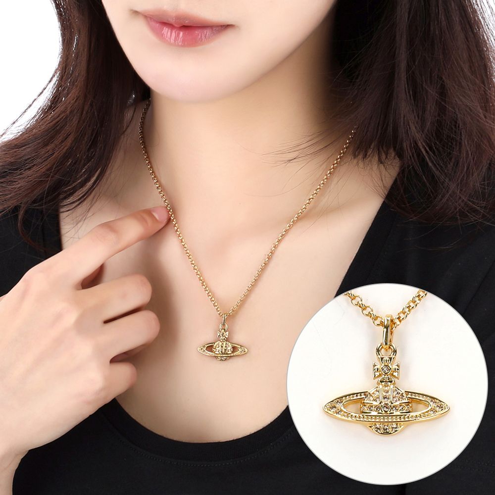 ネックレス・ペンダント Vivienne Westwood Mini Bath Relief Pendant Necklace Gold 630 Vivienne Westwood Necklace 63020086 R121 Mini Bass Relief