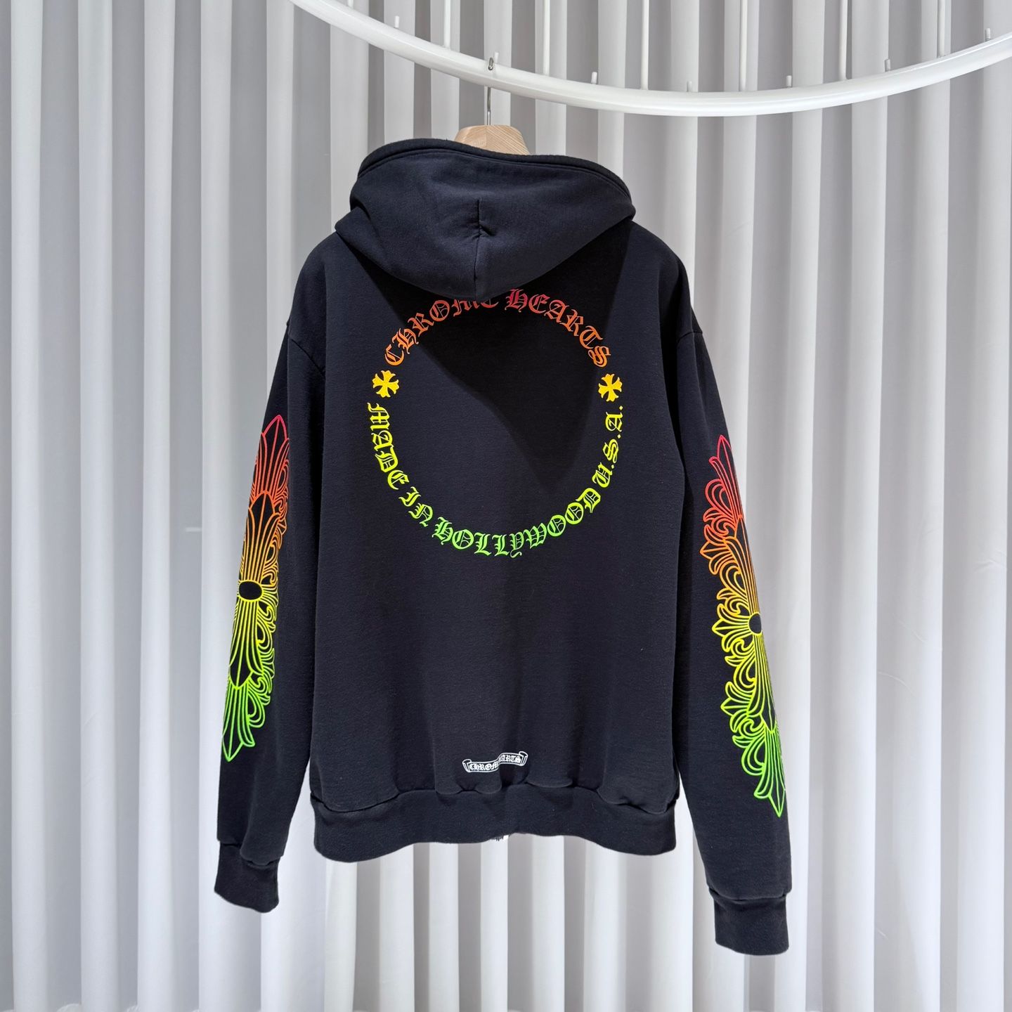 Chrome Hearts Horse Shoe Floral Gradient Hooded Zip-Up M