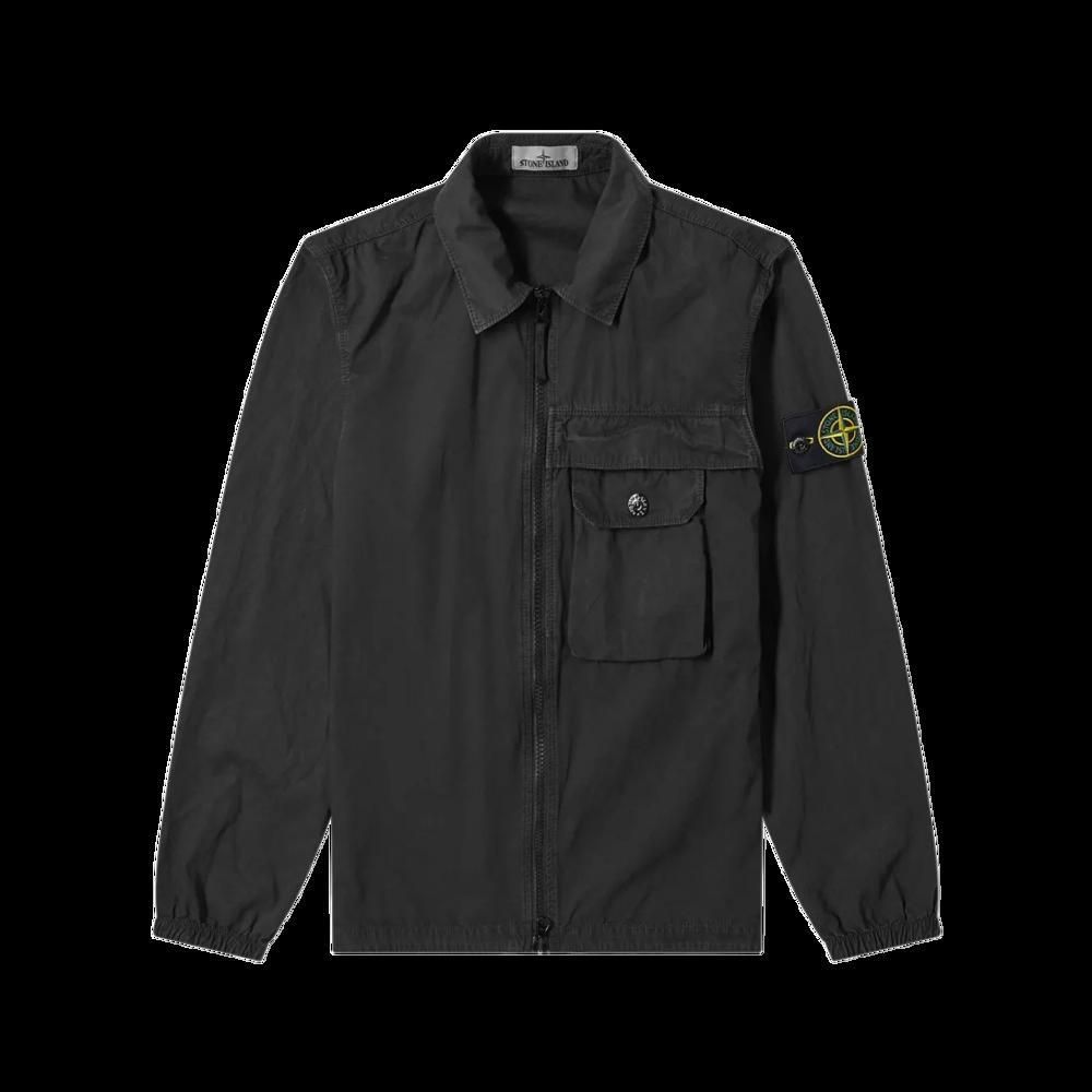 스톤 아일랜드 107WN 올드이펙트 오버셔츠 블랙 - 20FW