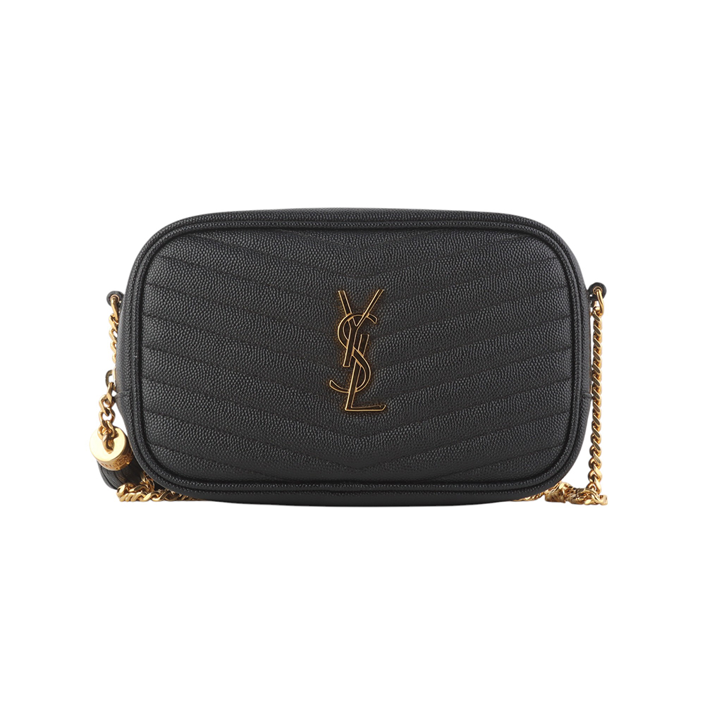 Saint Laurent Lou Mini Crossbody Bag with Gold Hardware