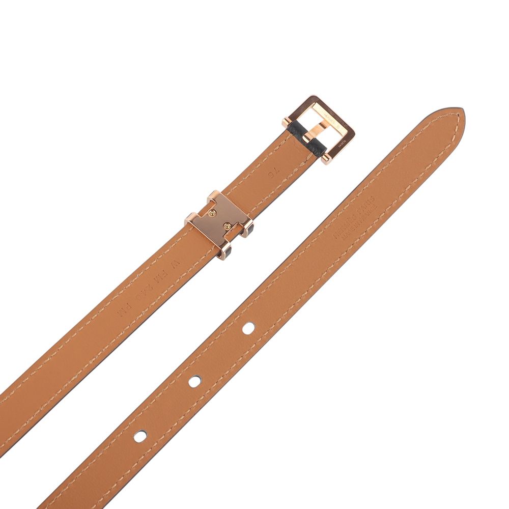 Hermes H081087CD Rose Gold Noir Epsom Pop H 15 Belt 75 Size  display picture 1