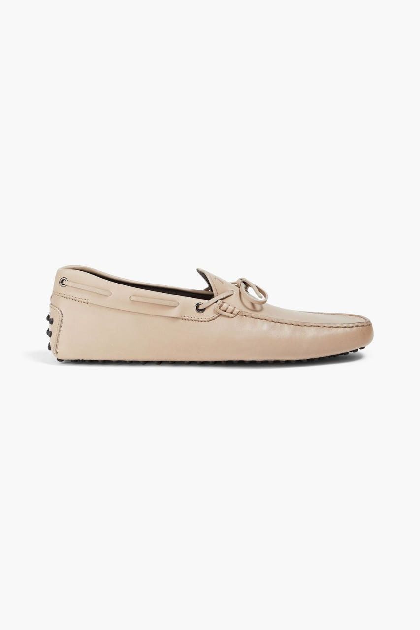 Tod's 토즈 남성 레더 뉴 라세토 OCCH 뉴 고미니 122 드라이빙슈즈 Dark Sand XXM0GW0547XD90B203