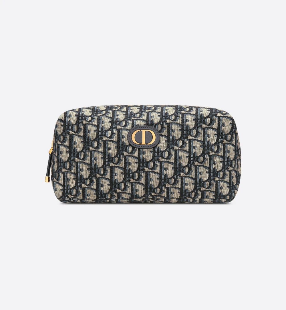 DIOR 30 Montaigne Venus 파우치 블루 Dior Oblique 자카드