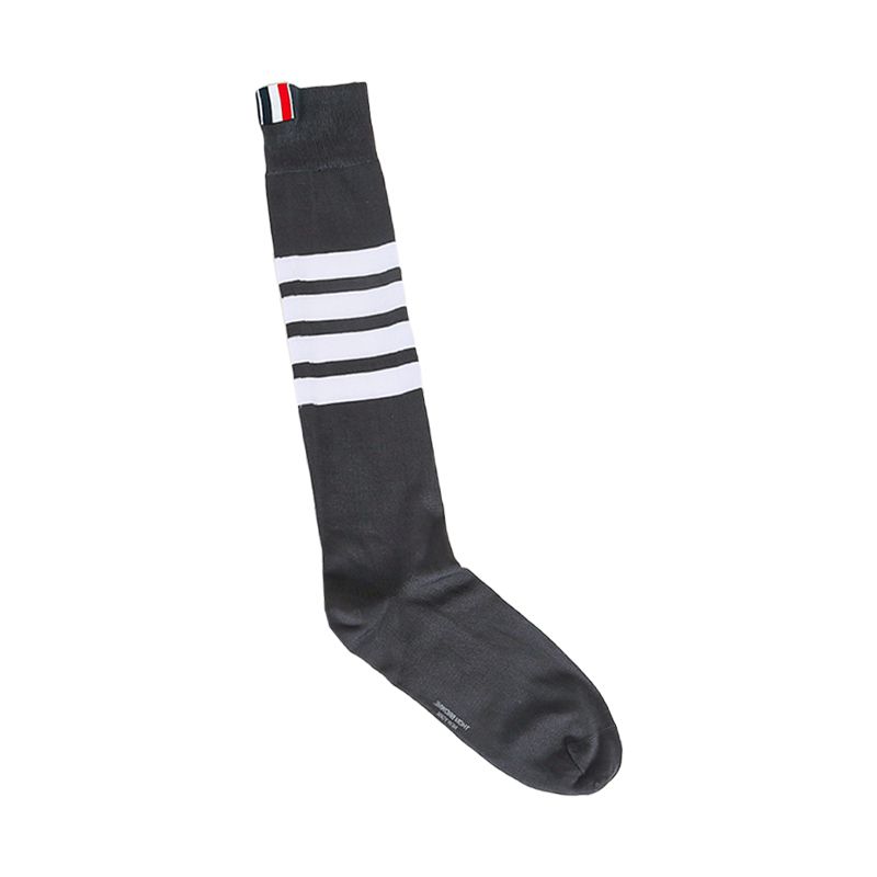 톰브라운 25FW 여성 스트라이프 삼선탭 롱삭스 다크그레이 FAS026B 01690 025