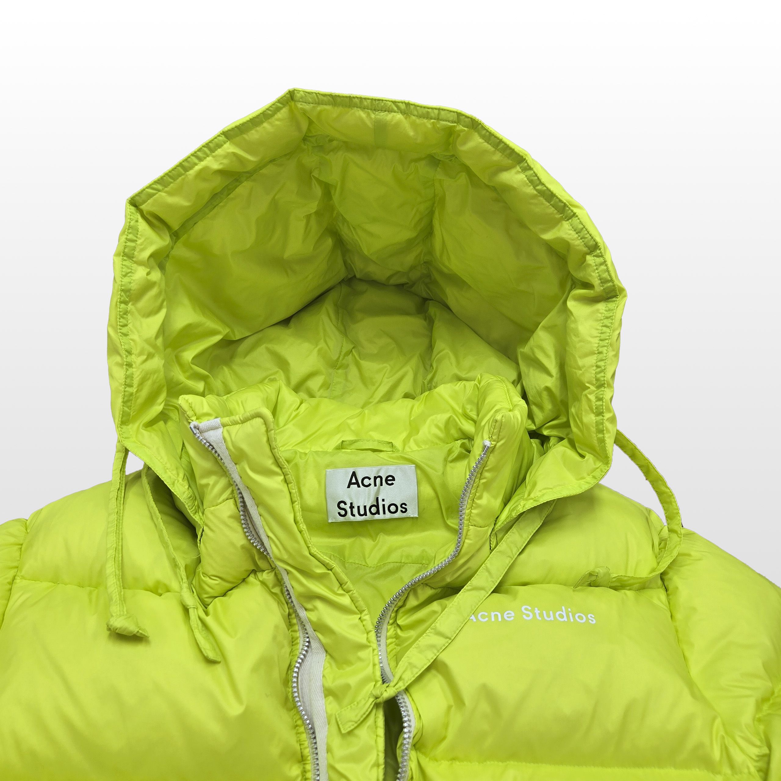 Acne Studios Down Parka Jacket Neon Yellow 55 66 138426392 | eBay