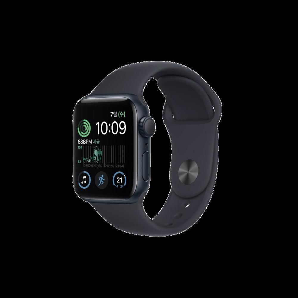 애플 워치 SE 40mm GPS 미드나이트 알루미늄 케이스 스포츠 밴드 미드나이트 ( 정식 발매 제품)