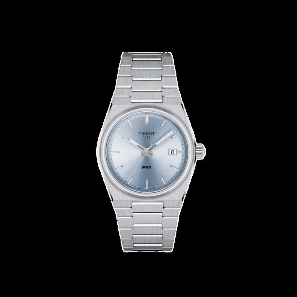 티쏘 PRX 35mm 쿼츠 스틸 라이트 블루