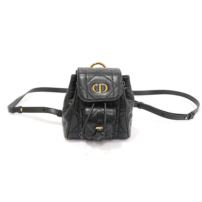 Dior Black Macro Cannage Lambskin Caro Nano Backpack 12345